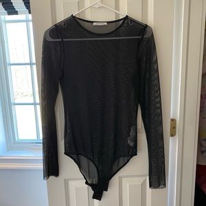 Zara Black Mesh Bodysuit